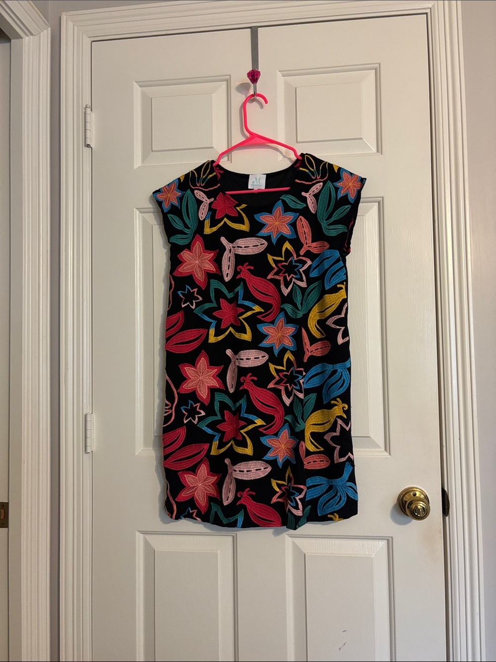 Shop the Mint Embroidered Mini Dress Size S - Picture 3 of 6